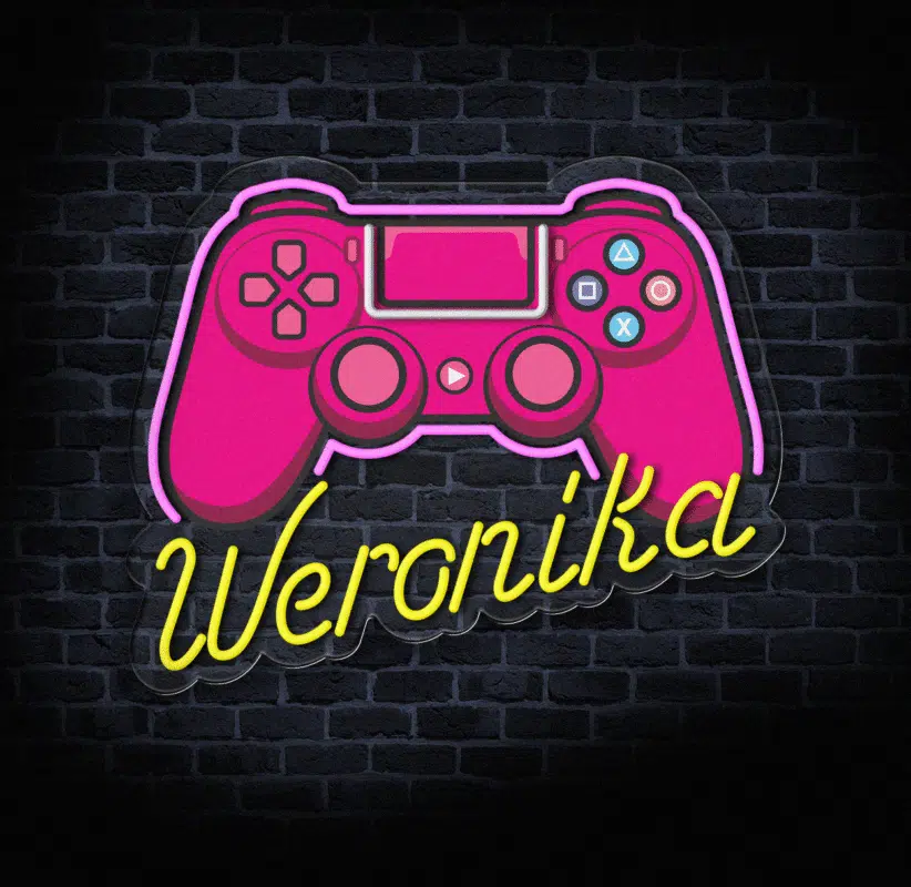 neon pad LED do pokoju gamingowego dziewczyny